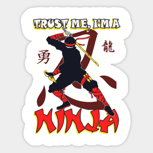 Ninja saying Katana Ninjutsu Sticker